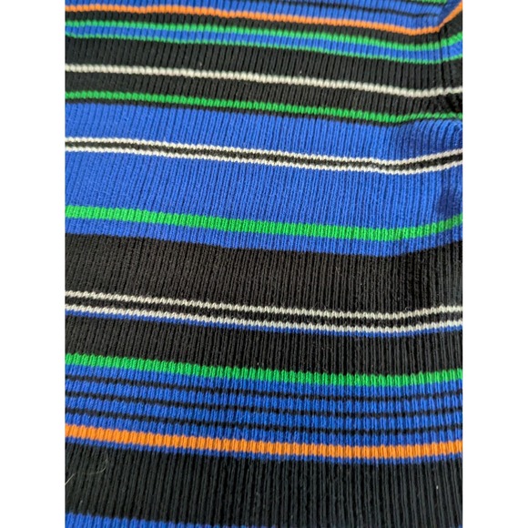 Talbots Petites Striped Turtleneck Blue Black Green‎ Orange White Cotton P - Picture 8 of 10